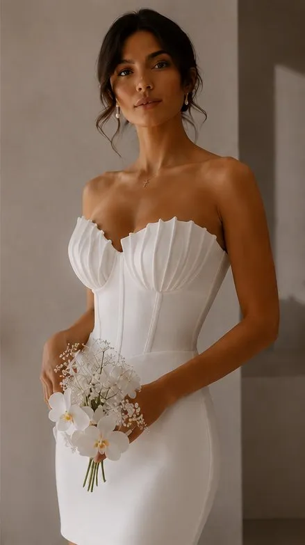 Colette wedding gown bodice and neckline detail