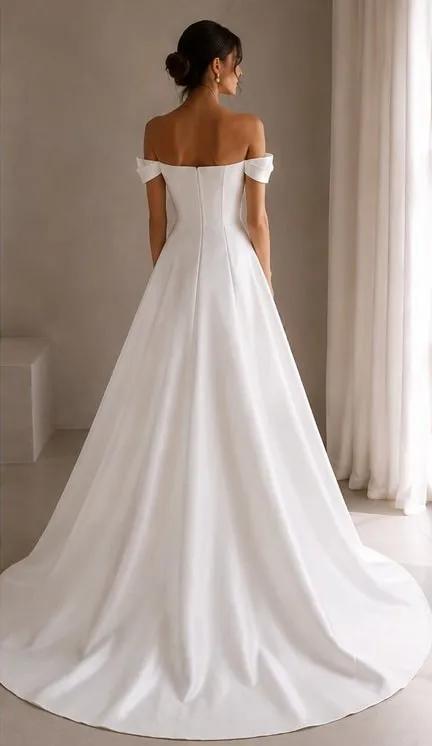 Honorine wedding gown seen from the back