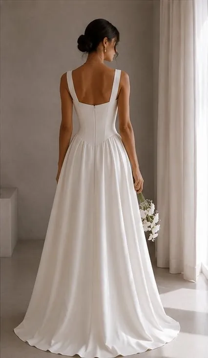 Isadora wedding gown seen from the back
