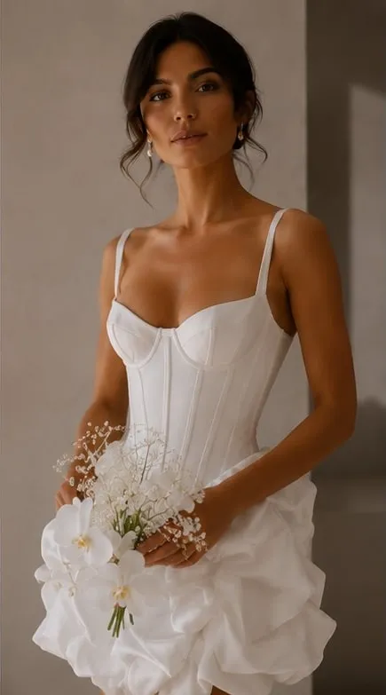 Ottoline wedding gown bodice and neckline detail