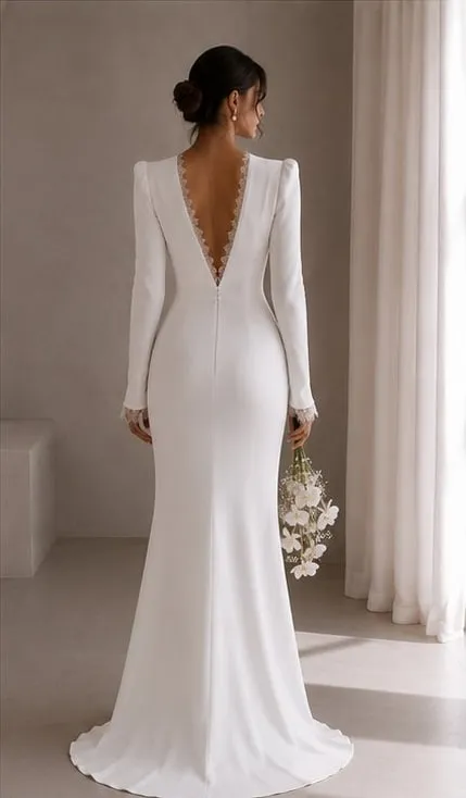 Rosalind wedding gown seen from the back