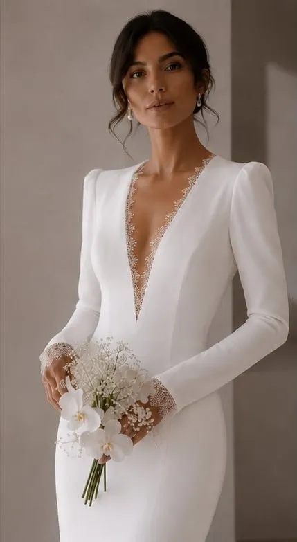 Rosalind wedding gown bodice and neckline detail